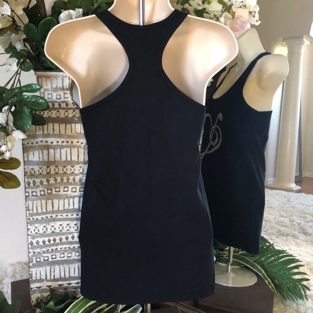 Bling Rhinestone Racerback Tank - Music Heart - Picture 2 of 3